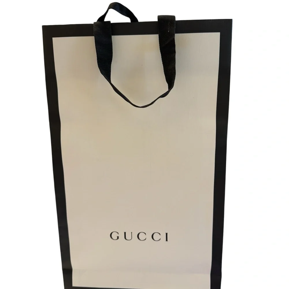 Gucci Large Gift Box Set w/ Dust Bag & Shopping Bag 7.5x7.5x5 Authentic
